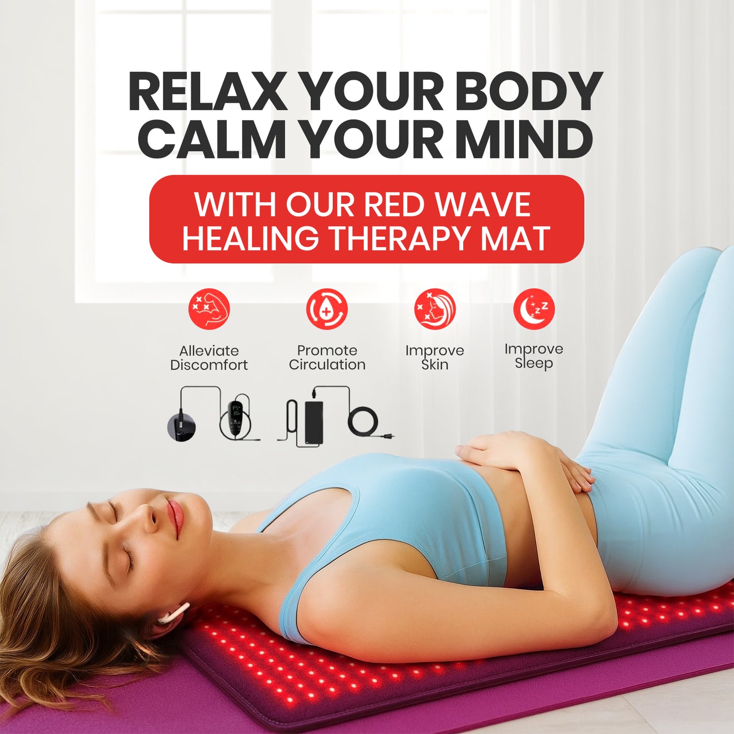 Red Wave Therapy Mat