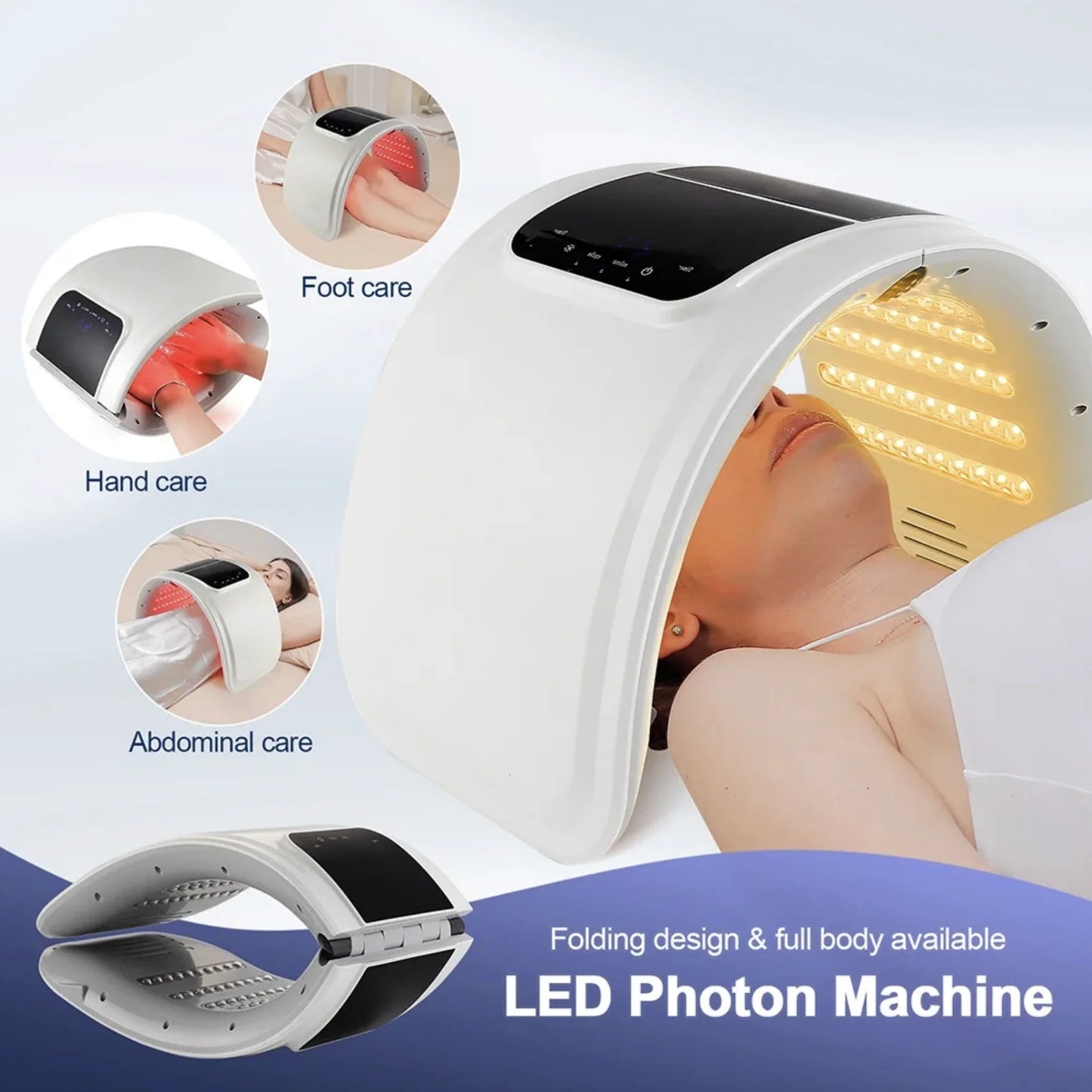 LED Face Light Therapy Mask with Spray Hydration – 7 Color Modes