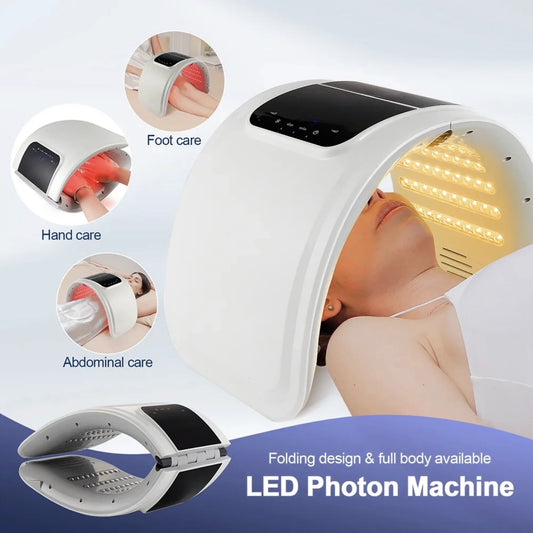 LED Face Light Therapy Mask with Spray Hydration – 7 Color Modes