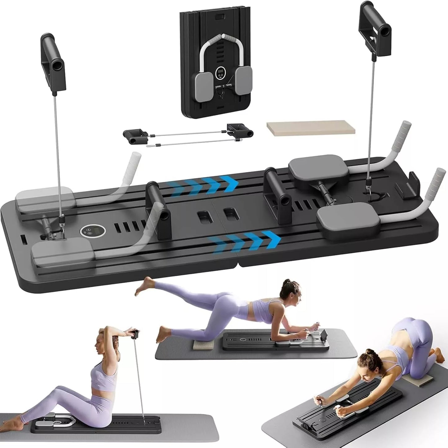 8-in-1 Multi-Functional Pilates Reformer Board