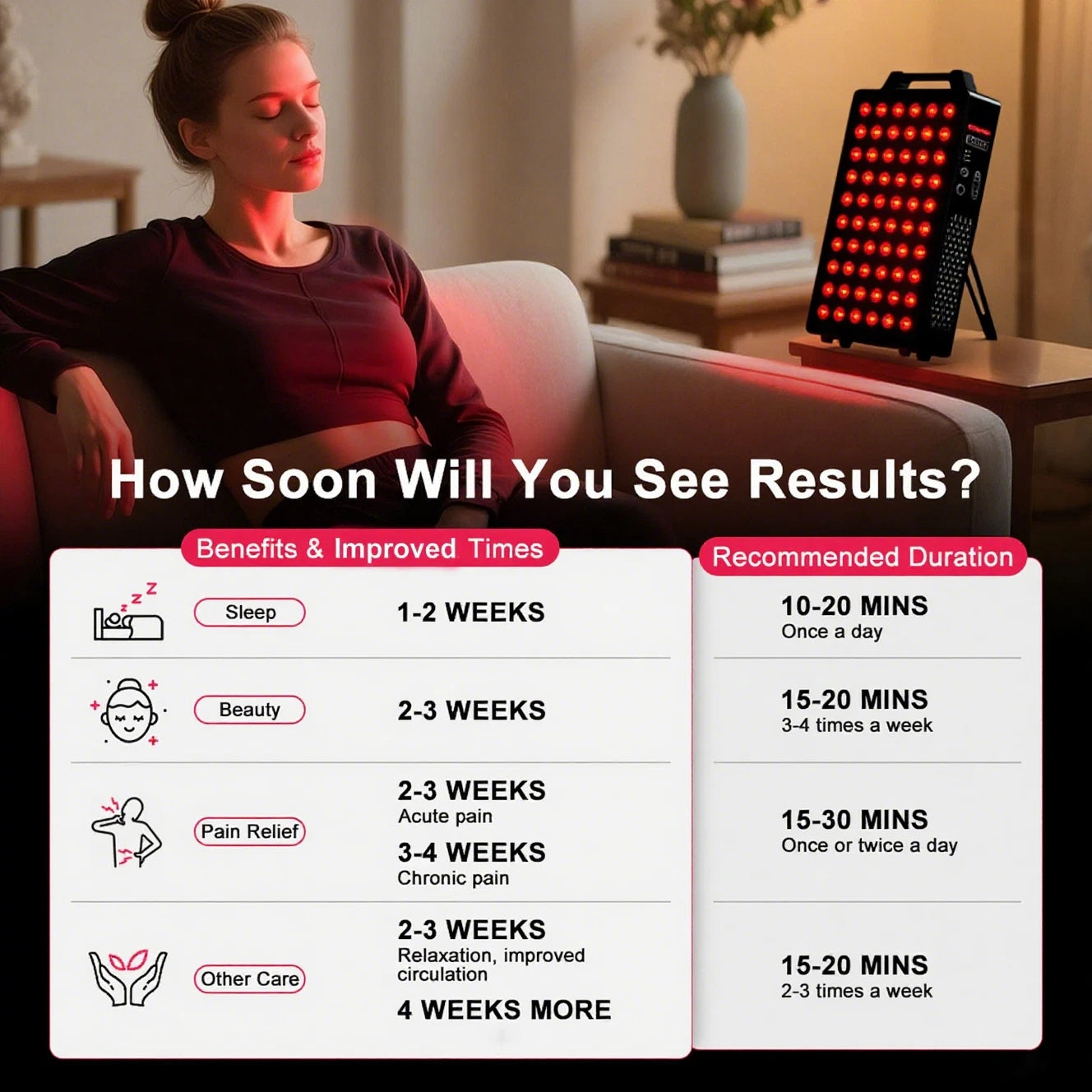 Red Wave Healing Infrared Light Therapy lamp