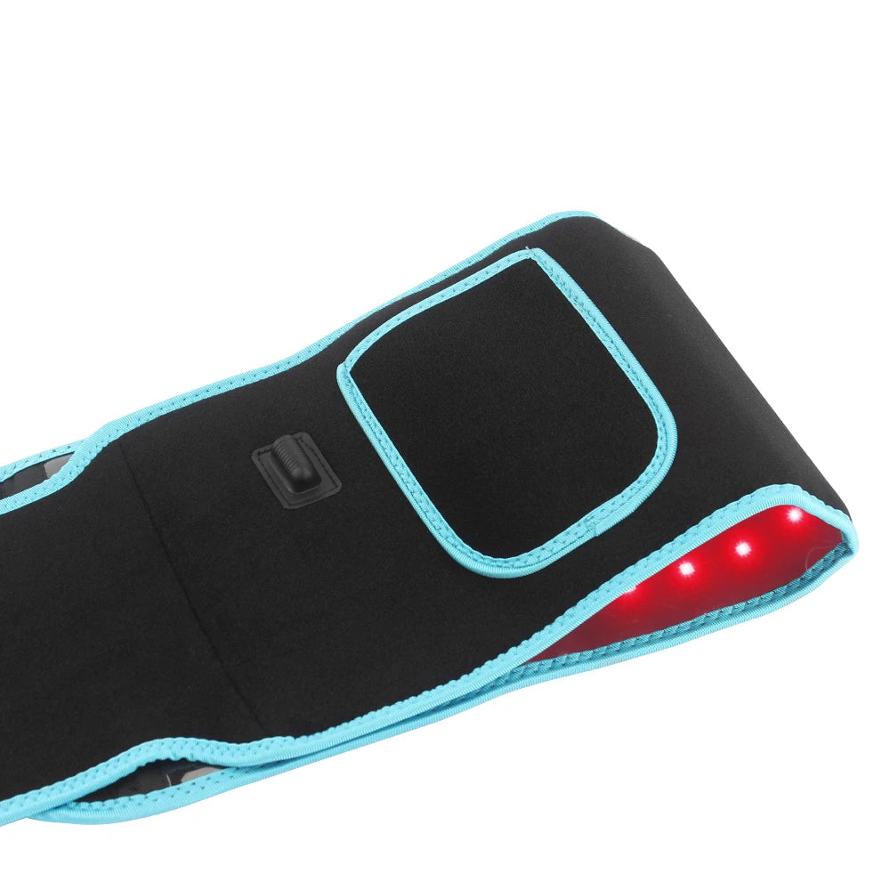 660nm Red Light 850nm Infrared Light Therapy Belt – Pain Relief & Fat Reduction Wrap